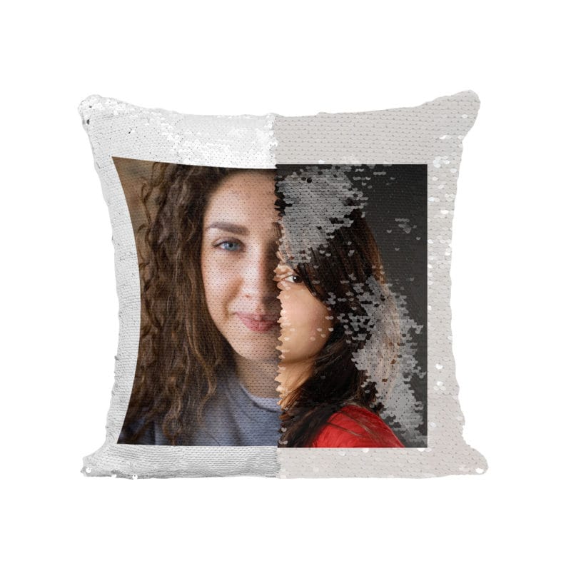 Personalised 2 shop way sequin cushion